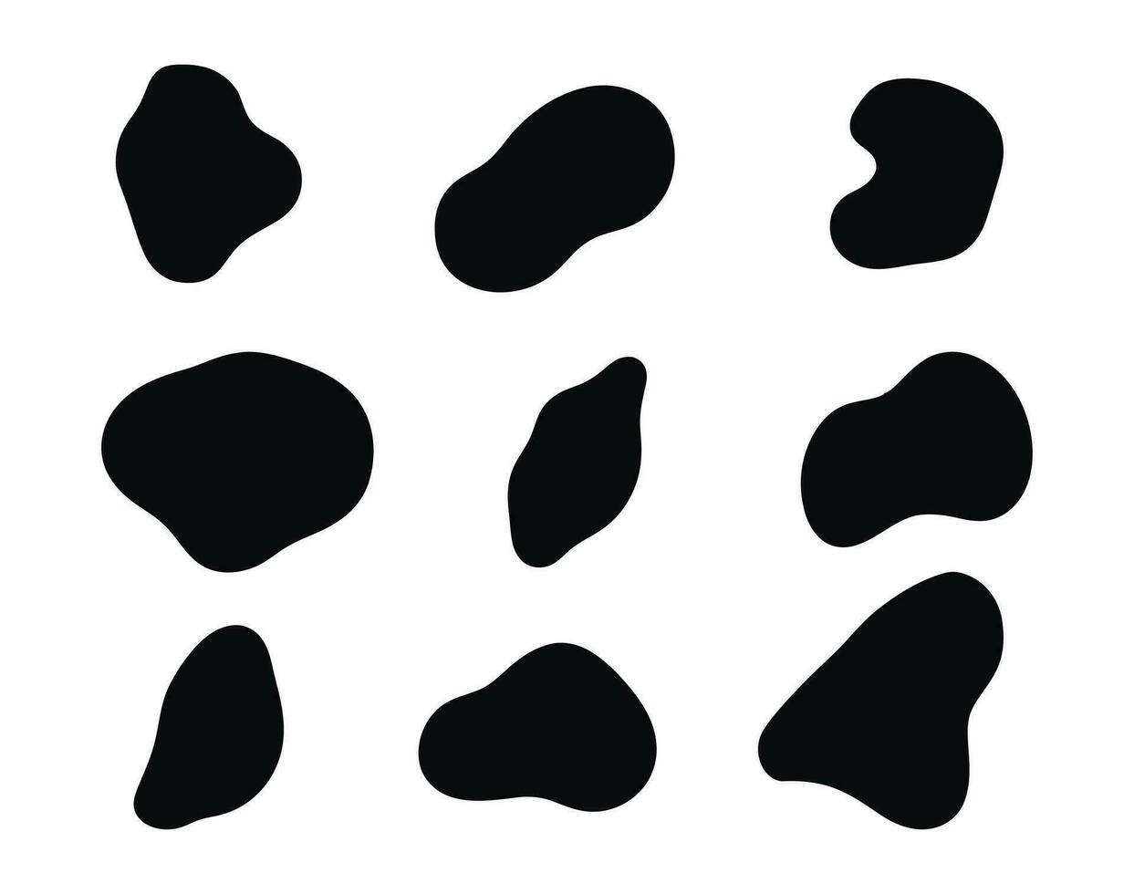 Liquid blob shape abstract elements graphic flat style design fluid vector