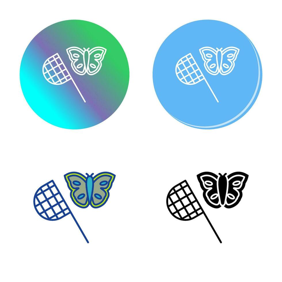 icono de vector de colector de mariposa