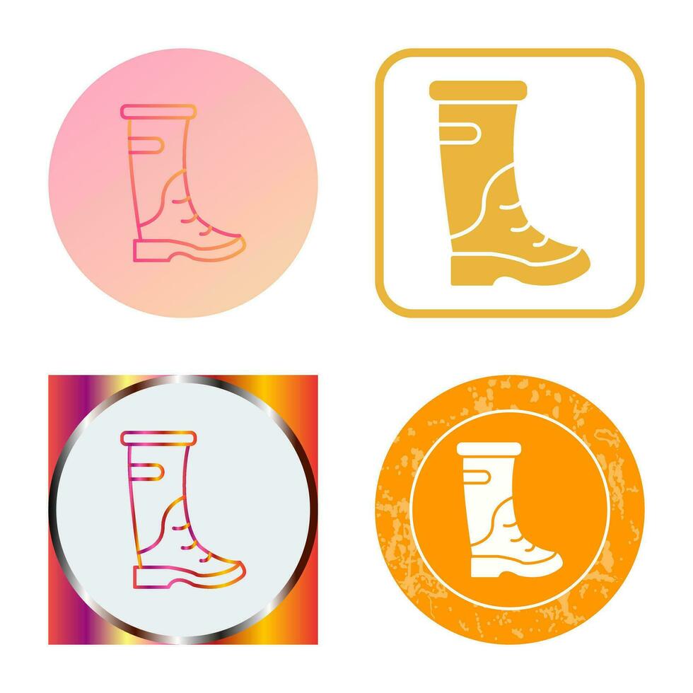 icono de vector de botas de lluvia