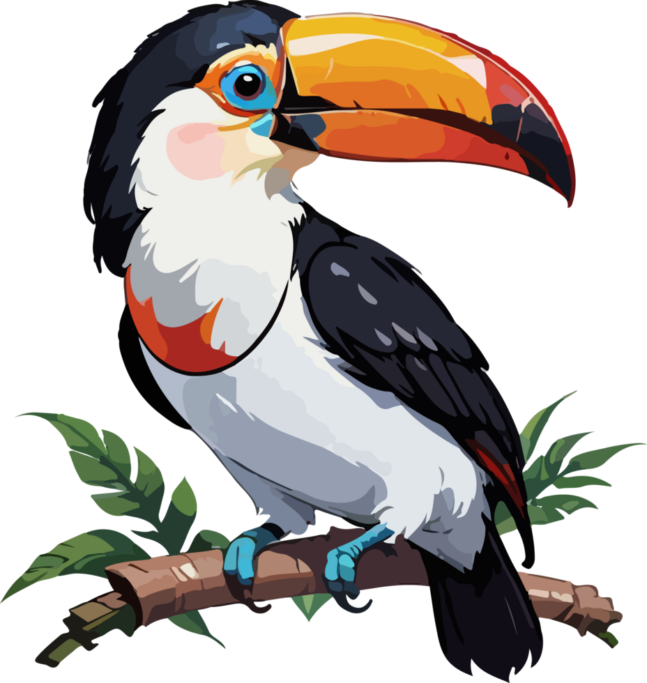 Toucan Head Mascot Clip Art AI Generative png