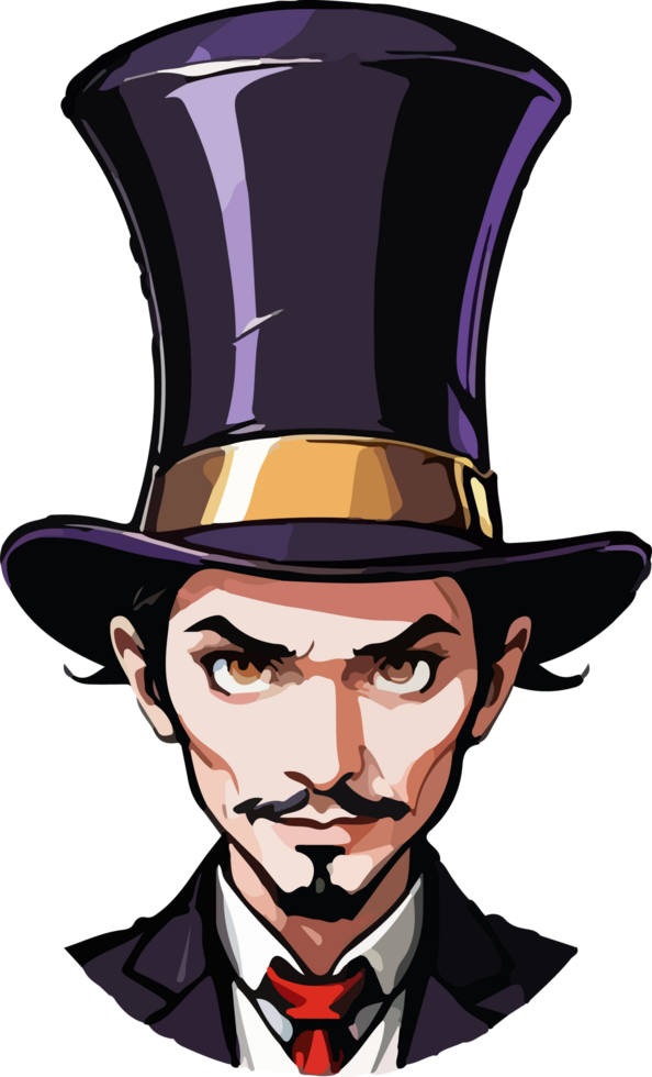 AI generated Magician Logo Mascot Design png