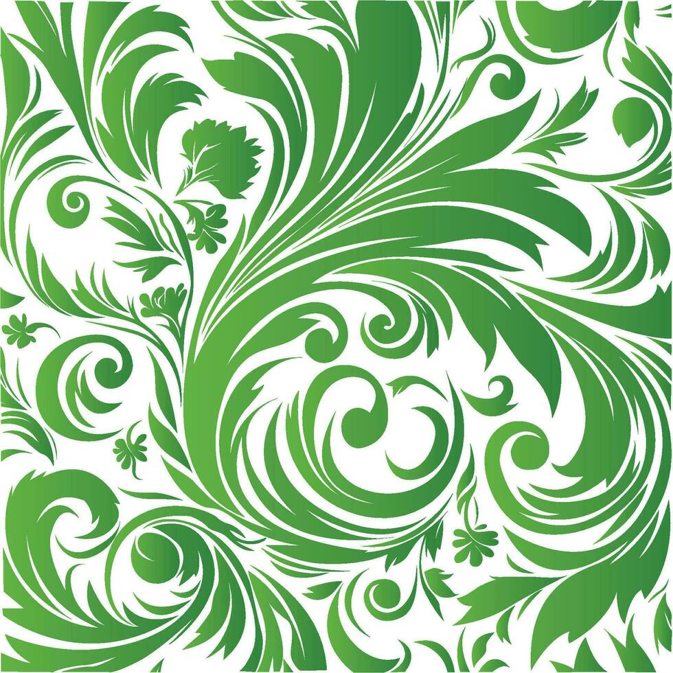 Vector illustration of green pattern on white background