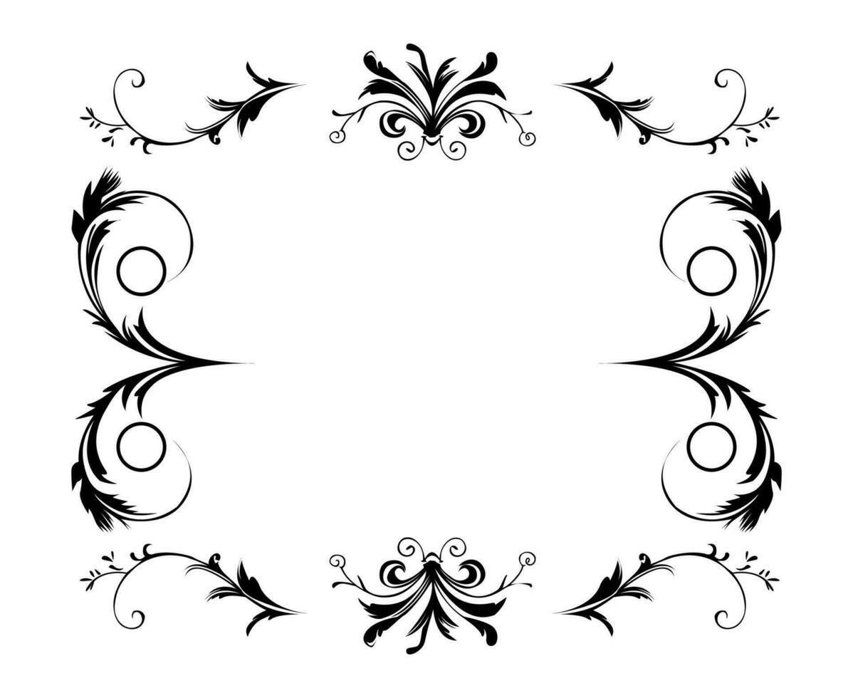 vector Ornate vintage frames black and white manually created 34634166