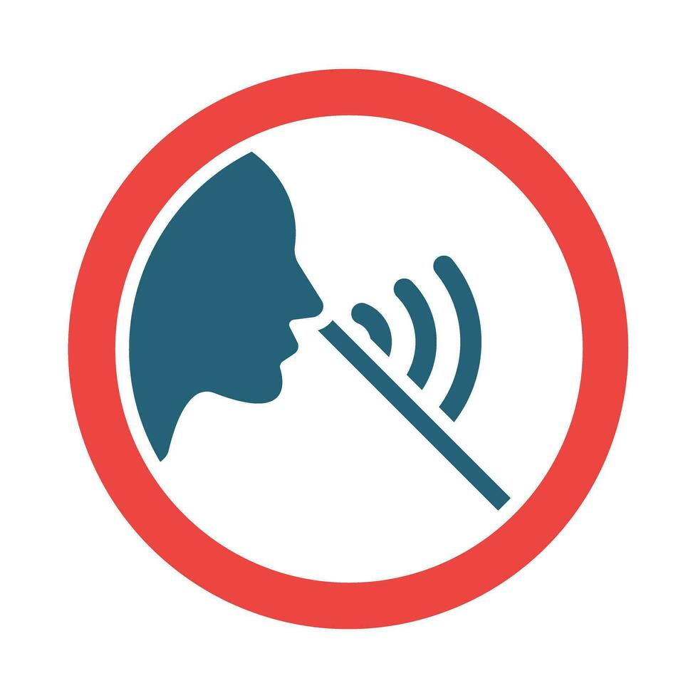 Silence Vector Glyph Two Color Icon For Personal And Commercial Use.