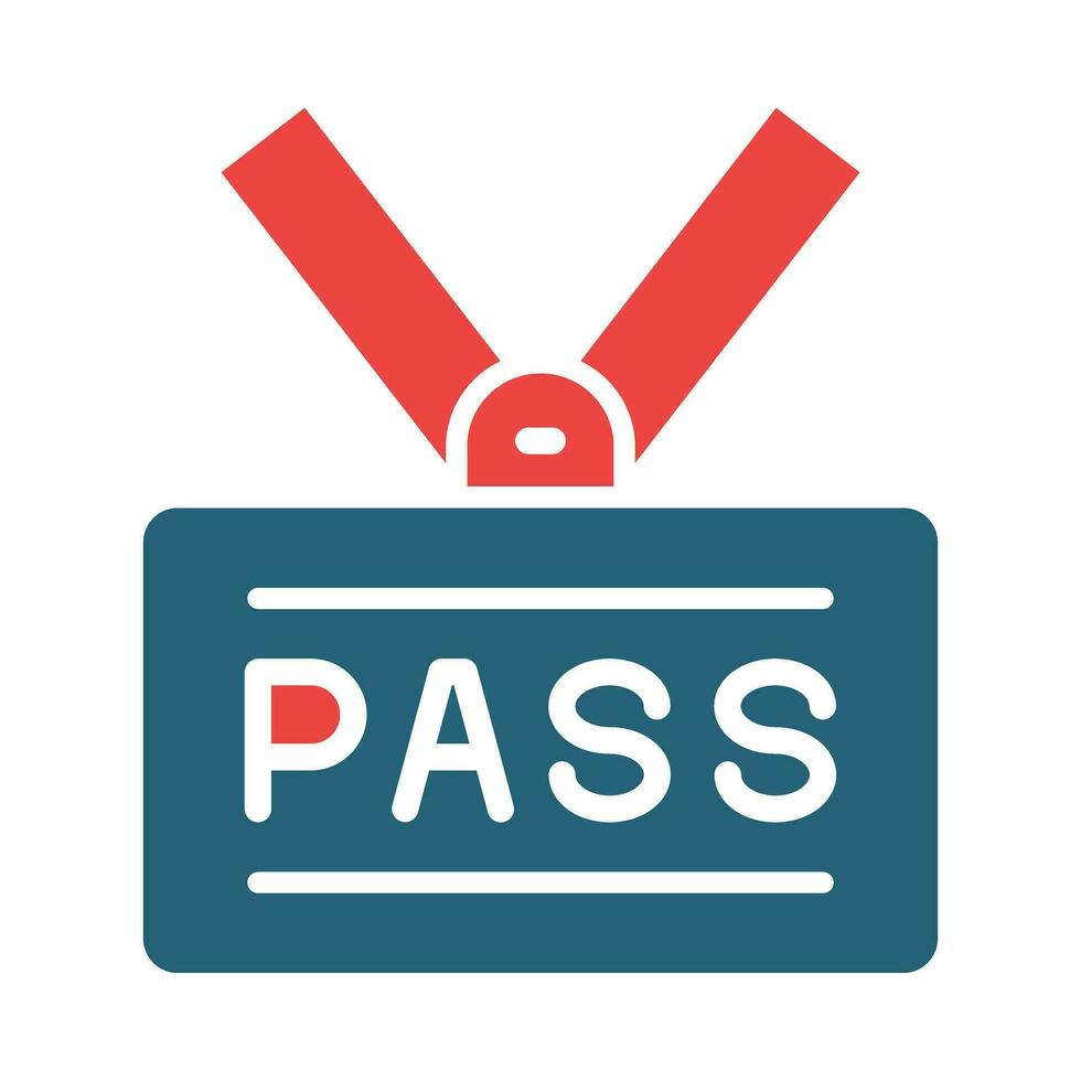 Pass Vector Glyph Two Color Icon For Personal And Commercial Use.