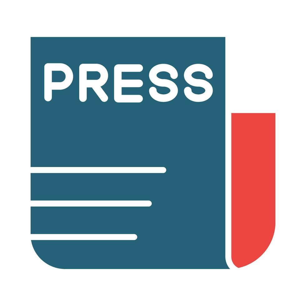 Press Releases Vector Glyph Two Color Icon For Personal And Commercial Use.