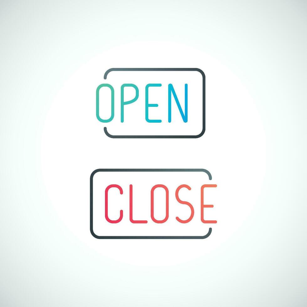 Open and Closed signs. vector