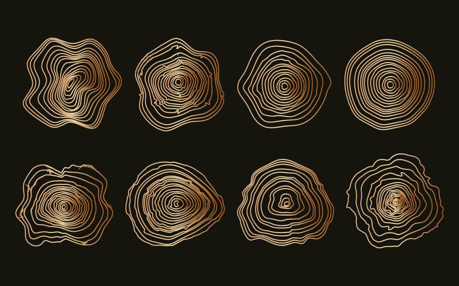 resumen crecimiento anillos de un línea.de.arbol diseño de un de madera tocón. vector