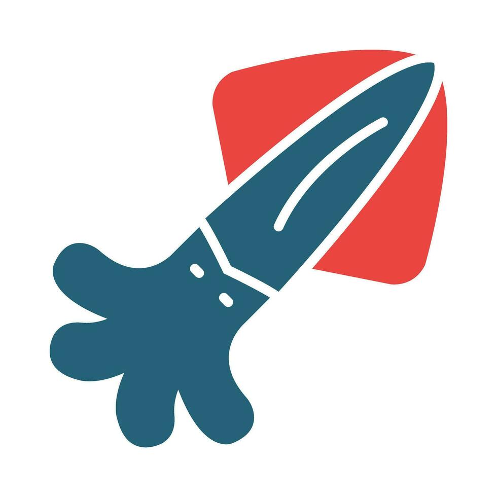 Squid Vector Glyph Two Color Icon For Personal And Commercial Use.