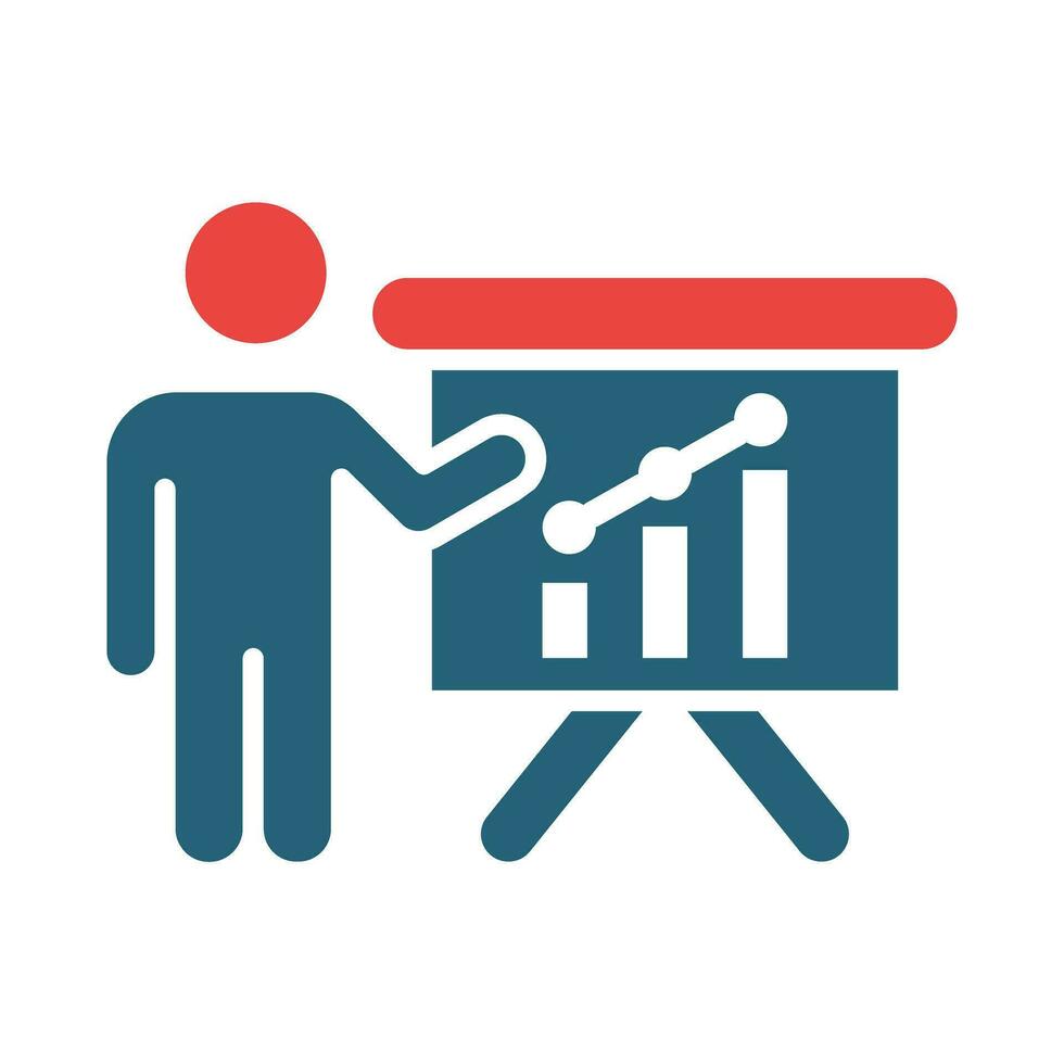 Presentation Vector Glyph Two Color Icon For Personal And Commercial Use.