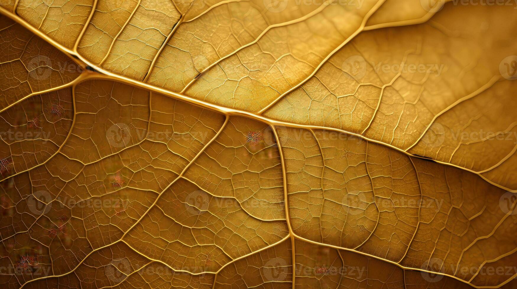 beautiful leaf golden flora macro ai generated photo