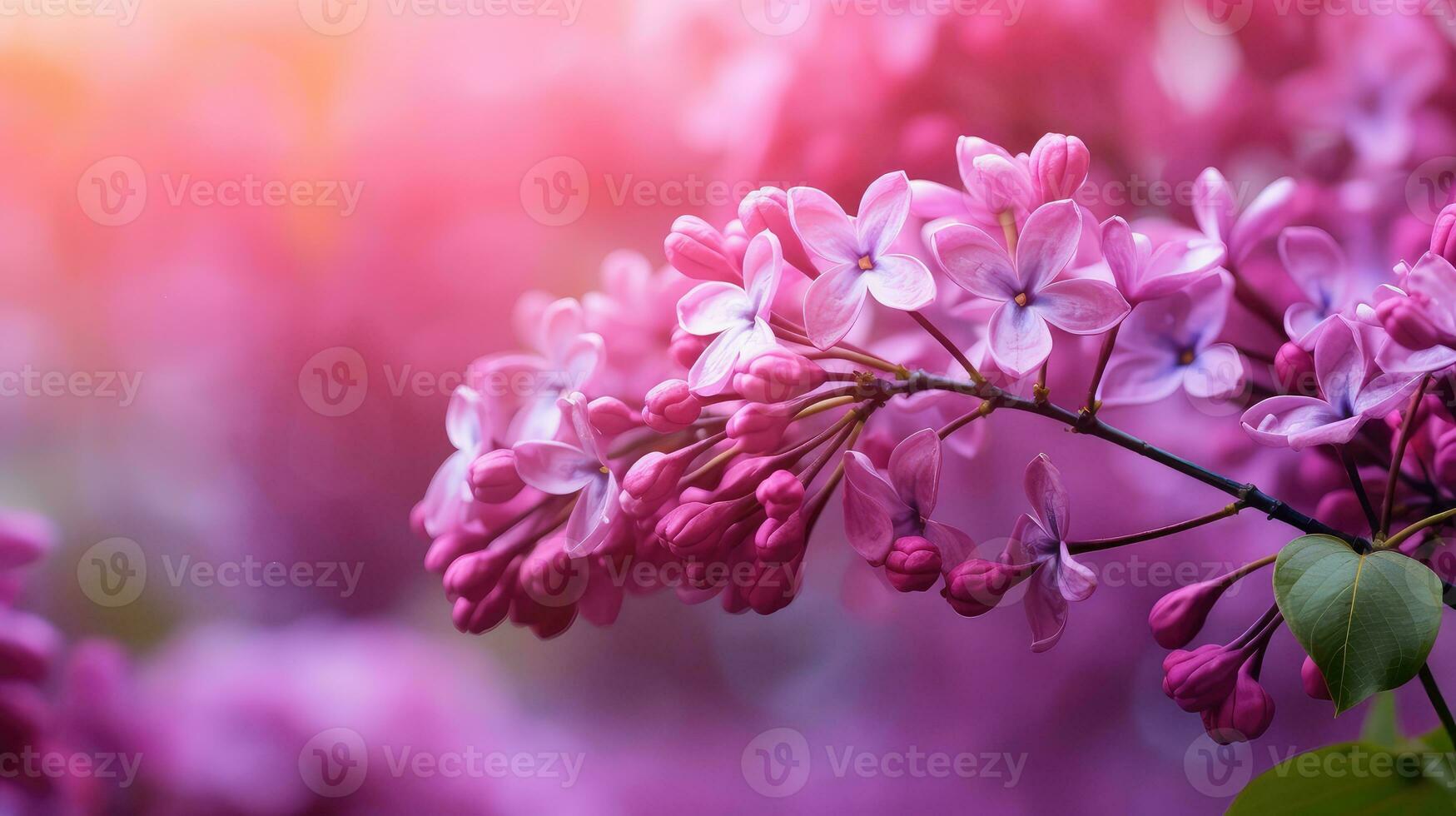 plant floral bokeh outdoor close ai generated photo