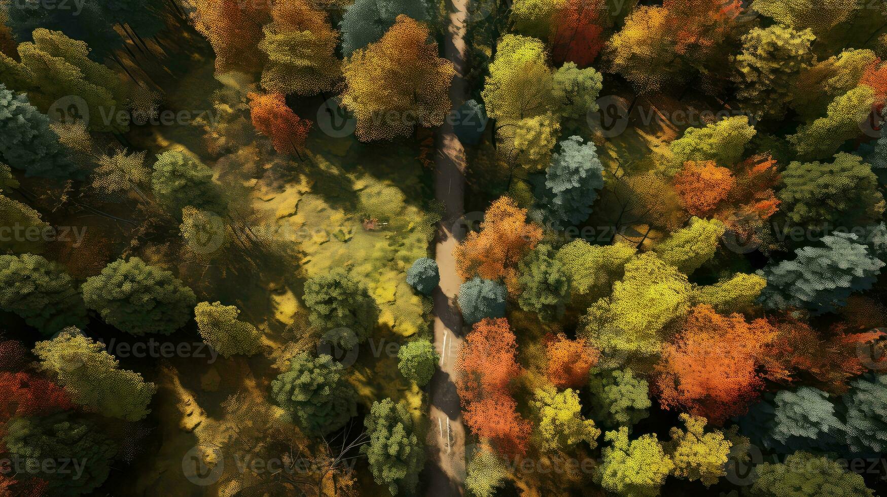 AI generated path forest dry day forest ai generated photo