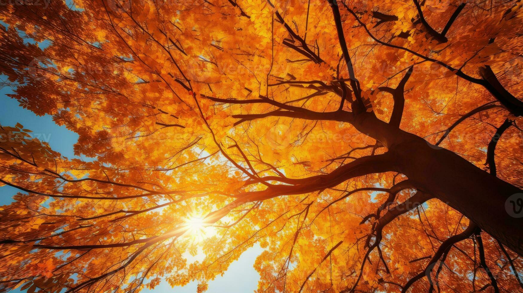 AI generated forest leaf golden flora stunning ai generated photo