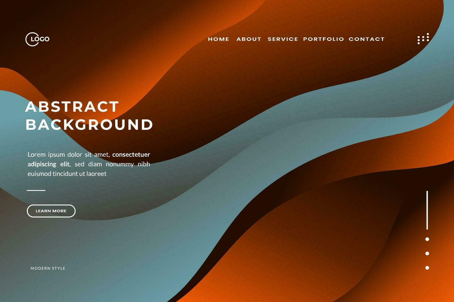 Minimal Abstract Geometric Background Elements with a smooth gradation are orange. dynamic composition of shapes vector