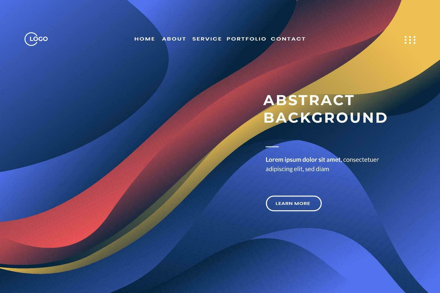 Navy Blue Aesthetic Abstract Background modern template is perfect for your next brochure, website, mobile app, leaflet, flyer, or cover template vector