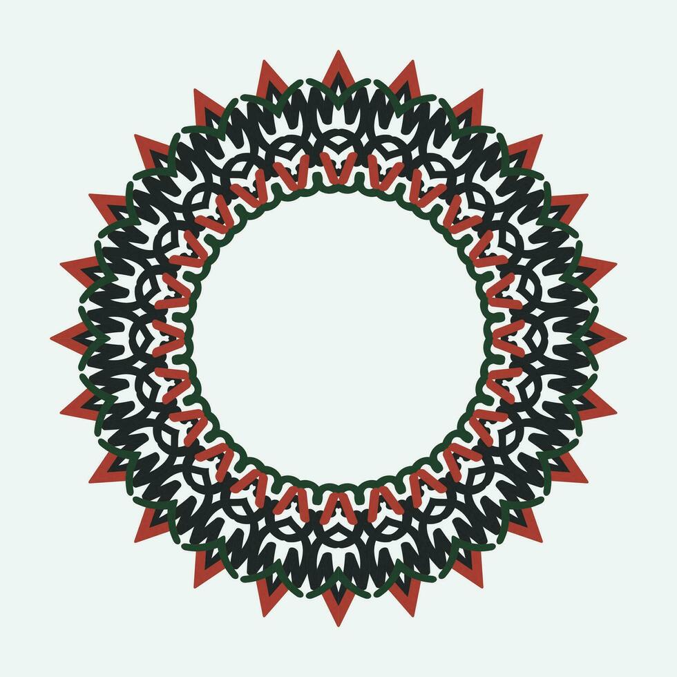 Circular pattern in traditional Palestinian style, vector design element