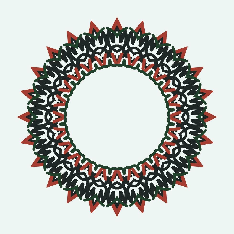 Circular pattern in traditional Palestinian style, vector design element