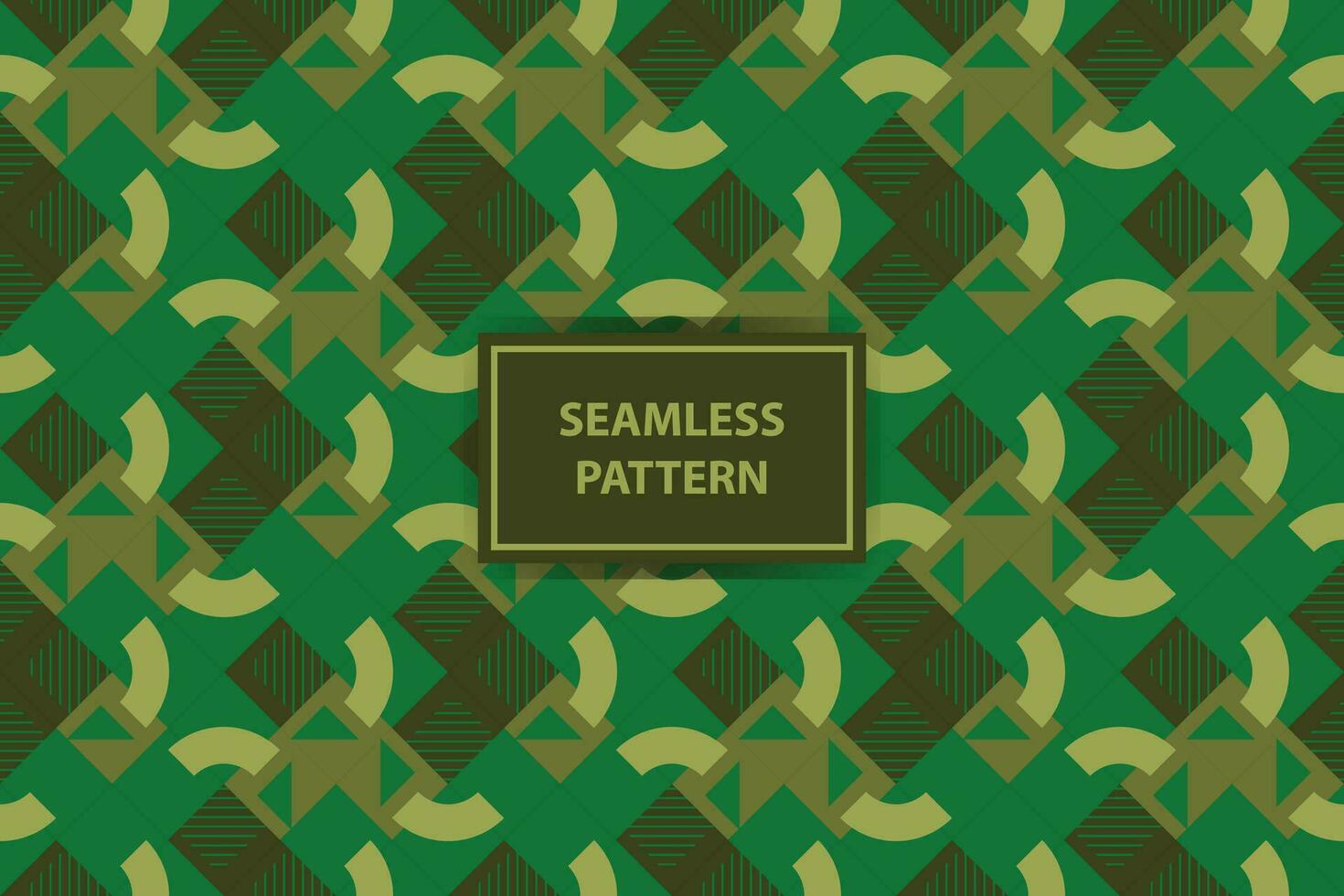 Green Monochromatic Bauhaus Pattern in geometric shapes. Geometric Green Banner. Vector Illustration. EPS 10.