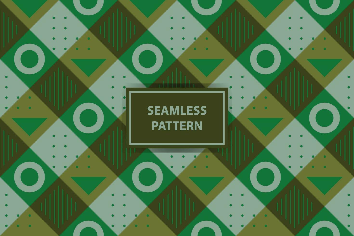 Green Seamless abstract geometric pattern. Vector Illustration.