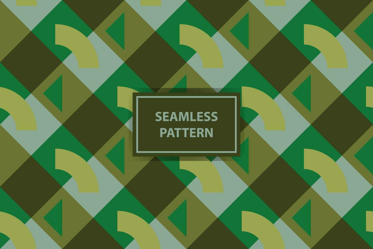 Green Seamless abstract geometric pattern. Vector Illustration.