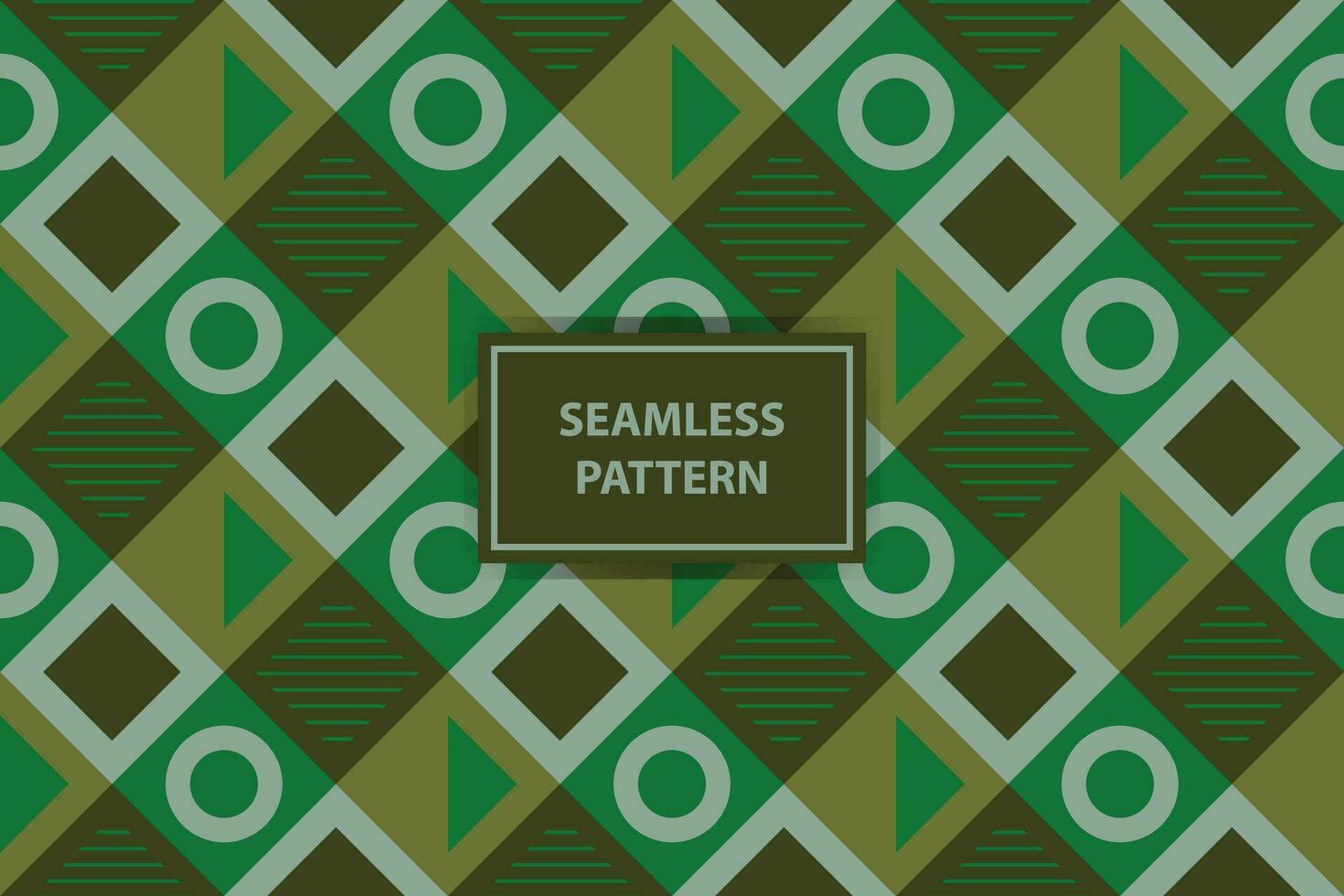 Green Seamless abstract geometric pattern. Vector Illustration.