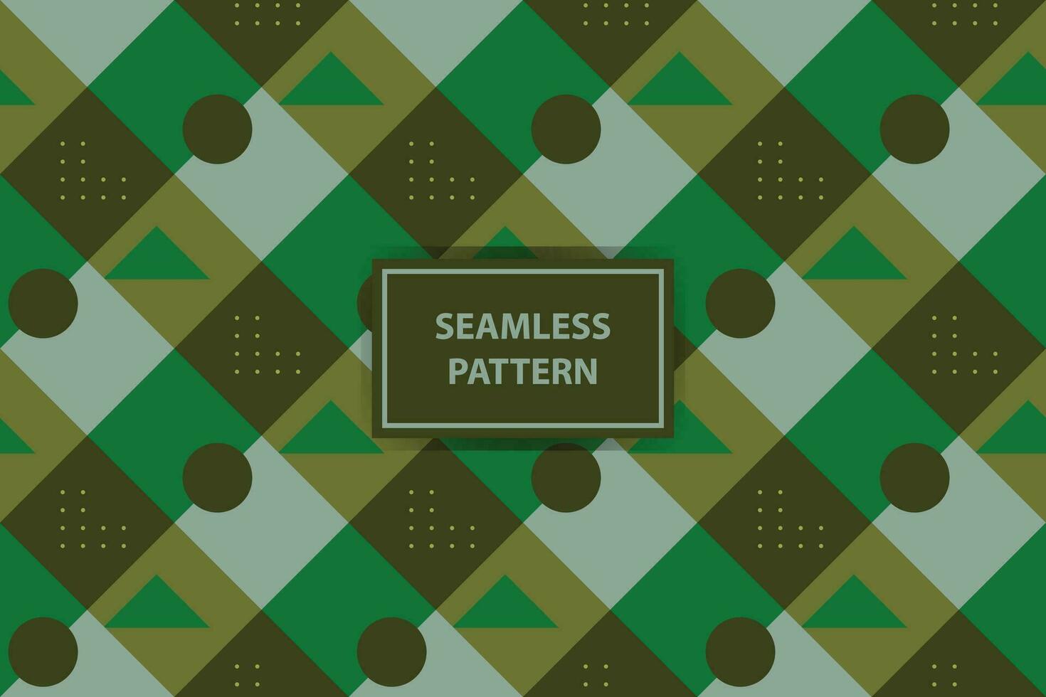 Green Seamless abstract geometric pattern. Vector Illustration.