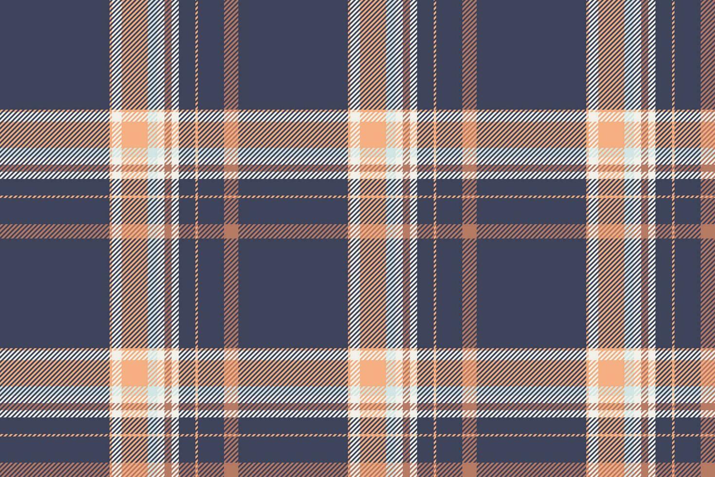 Plaid background, check seamless pattern in blue. Vector fabric texture for textile print, wrapping paper, gift card or wallpaper.