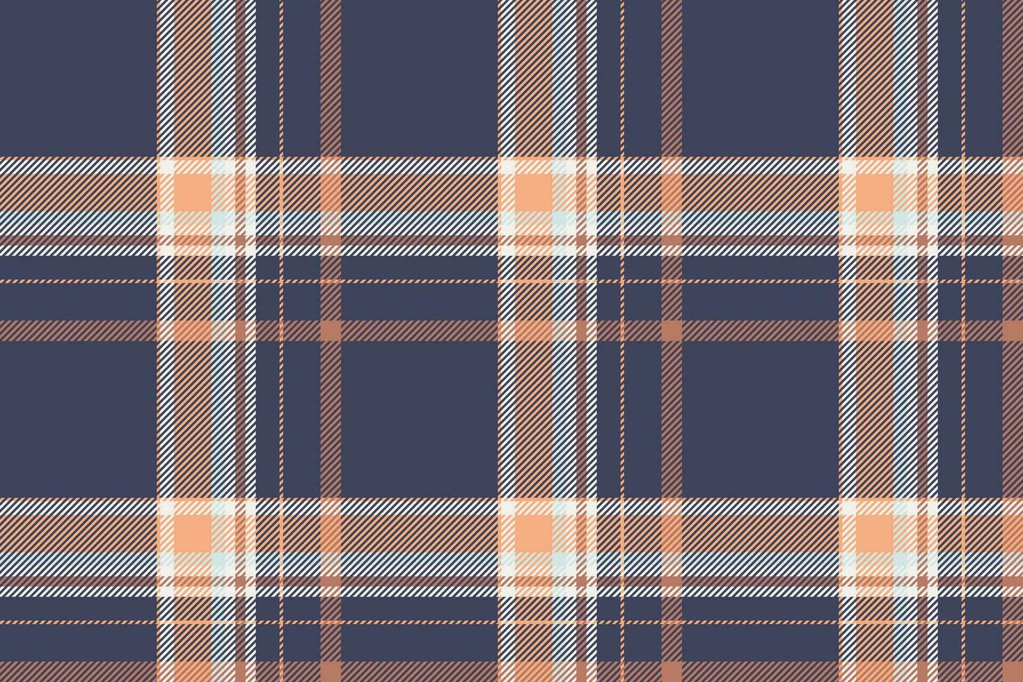 Plaid background, check seamless pattern in blue. Vector fabric texture for textile print, wrapping paper, gift card or wallpaper.