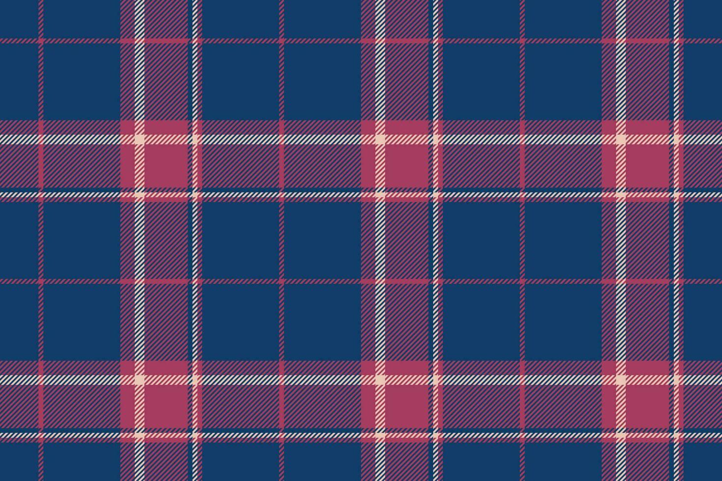 Plaid background, check seamless pattern in blue. Vector fabric texture for textile print, wrapping paper, gift card or wallpaper.