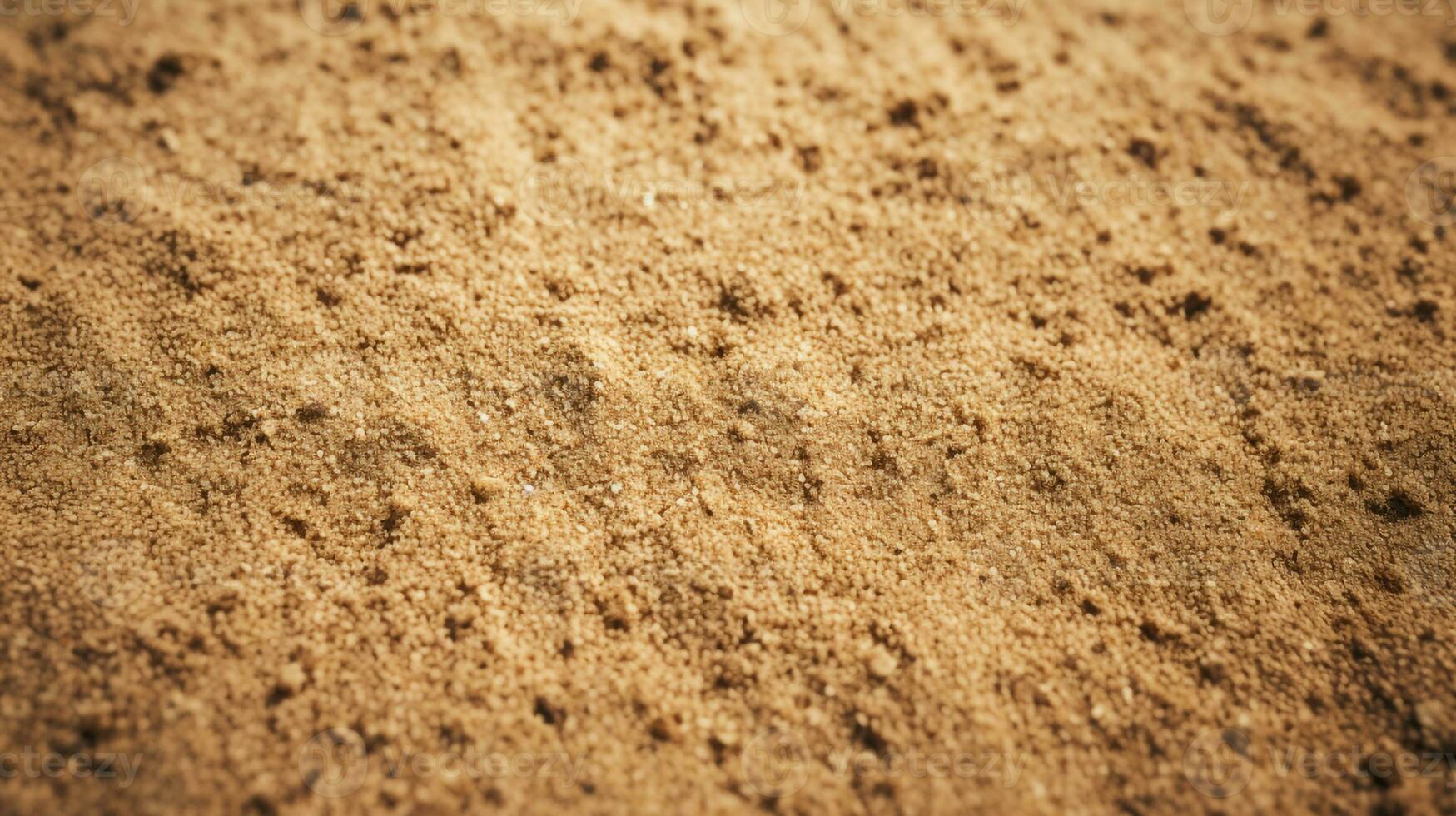 Top view of sandy beach. Background with copy space and visible sand texture Generative AI photo