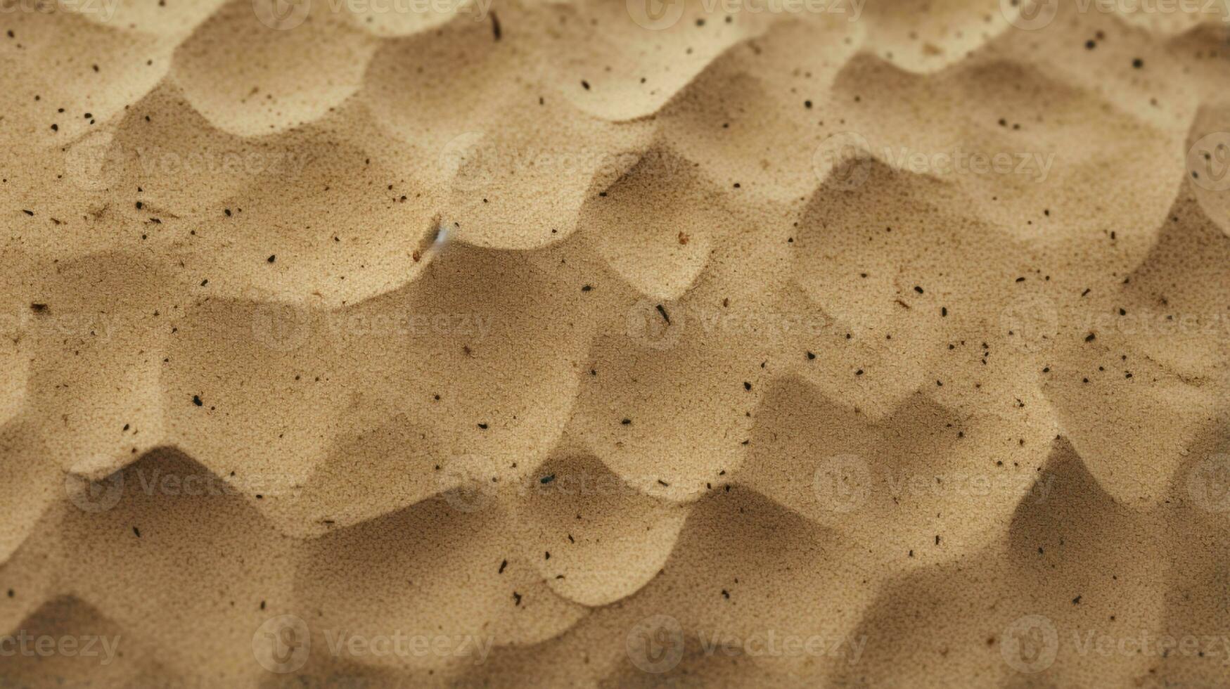 Top view of sandy beach. Background with copy space and visible sand texture Generative AI photo