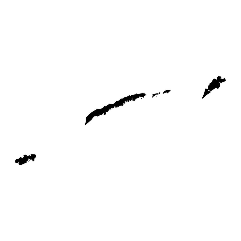 Bay Islands department map, administrative division of Honduras. Vector illustration.