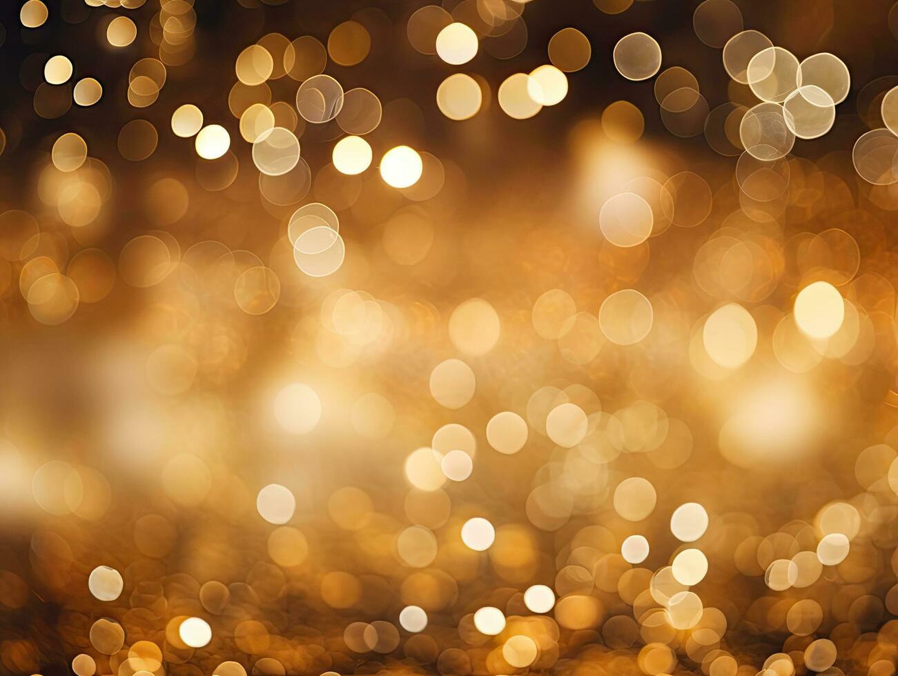 AI generated Festive background with a golden bokeh lights design photo