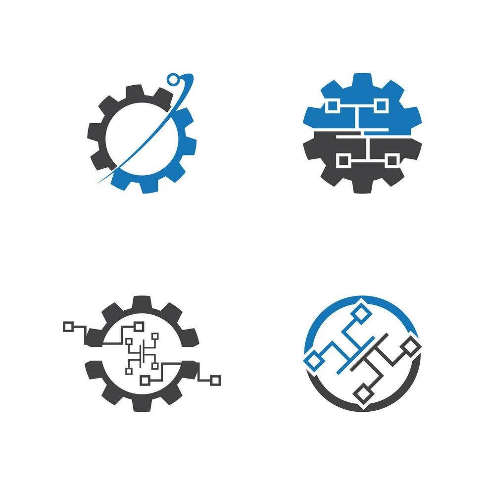 Business Technology Logo Vector Template Illustration