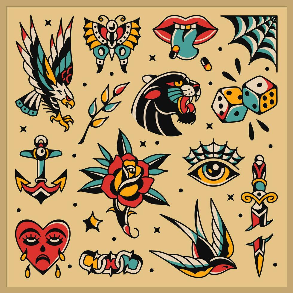 Classic tattoo vector design