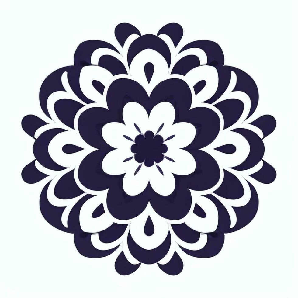 AI generated Flower Icon Clip Art Avatar Sticker Decoration Simple Background photo