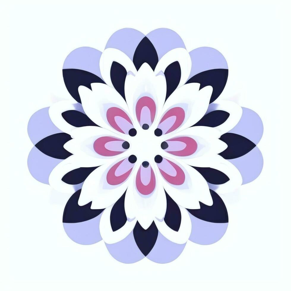 AI generated Flower Icon Clip Art Avatar Sticker Decoration Simple Background photo
