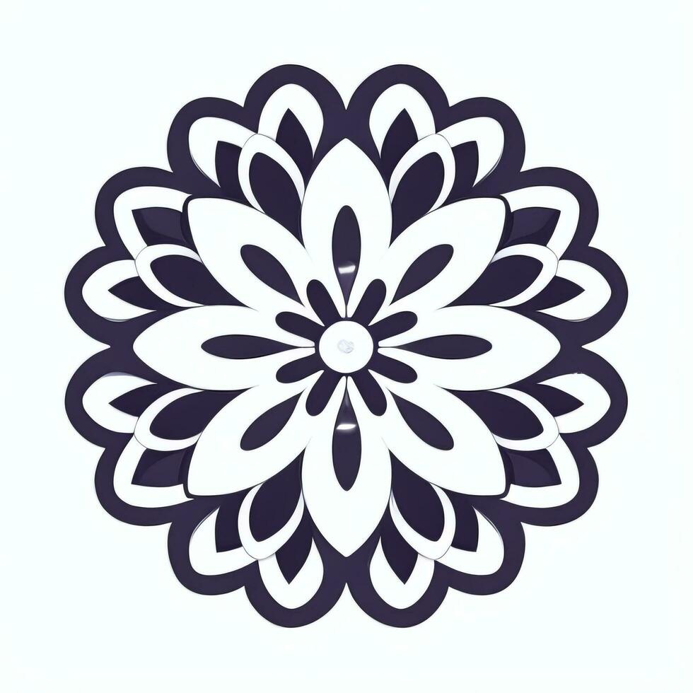 AI generated Flower Icon Clip Art Avatar Sticker Decoration Simple Background photo