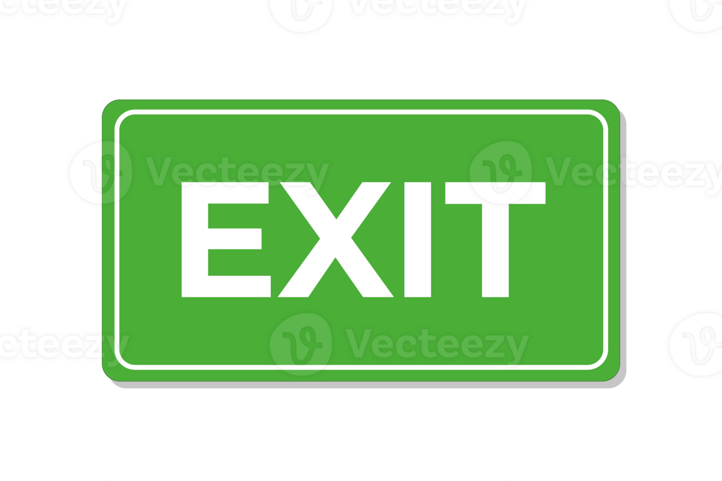 Isolated exit, emergency sign png