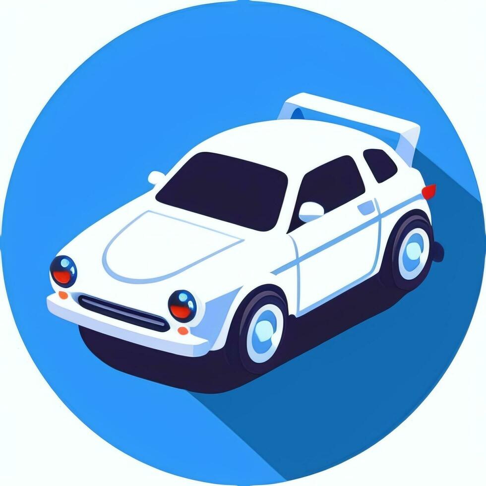AI generated Toy Car Avatar Icon Clip Art Sticker Decoration Simple Background photo