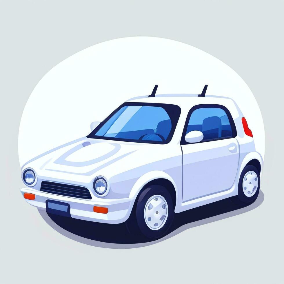 AI generated Toy Car Avatar Icon Clip Art Sticker Decoration Simple Background photo
