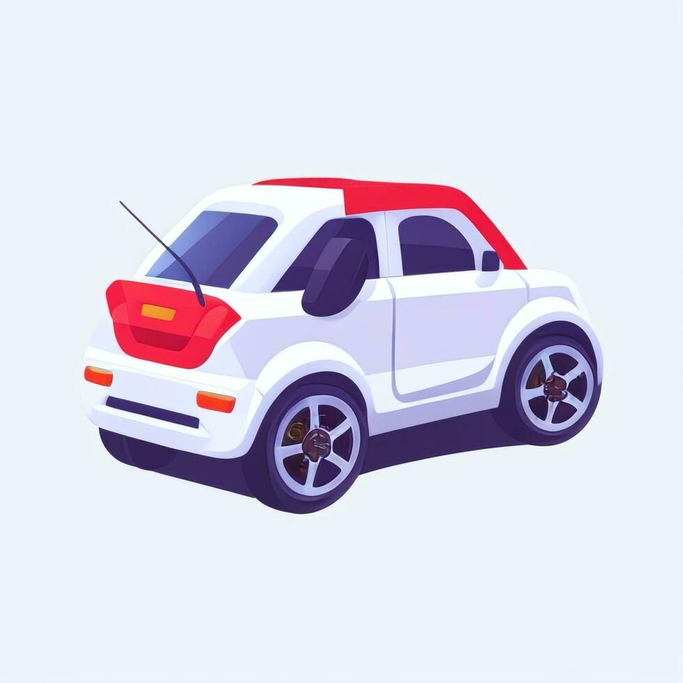 AI generated Toy Car Avatar Icon Clip Art Sticker Decoration Simple Background photo
