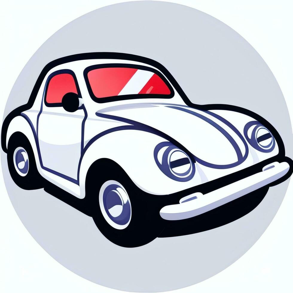 AI generated Toy Car Avatar Icon Clip Art Sticker Decoration Simple Background photo