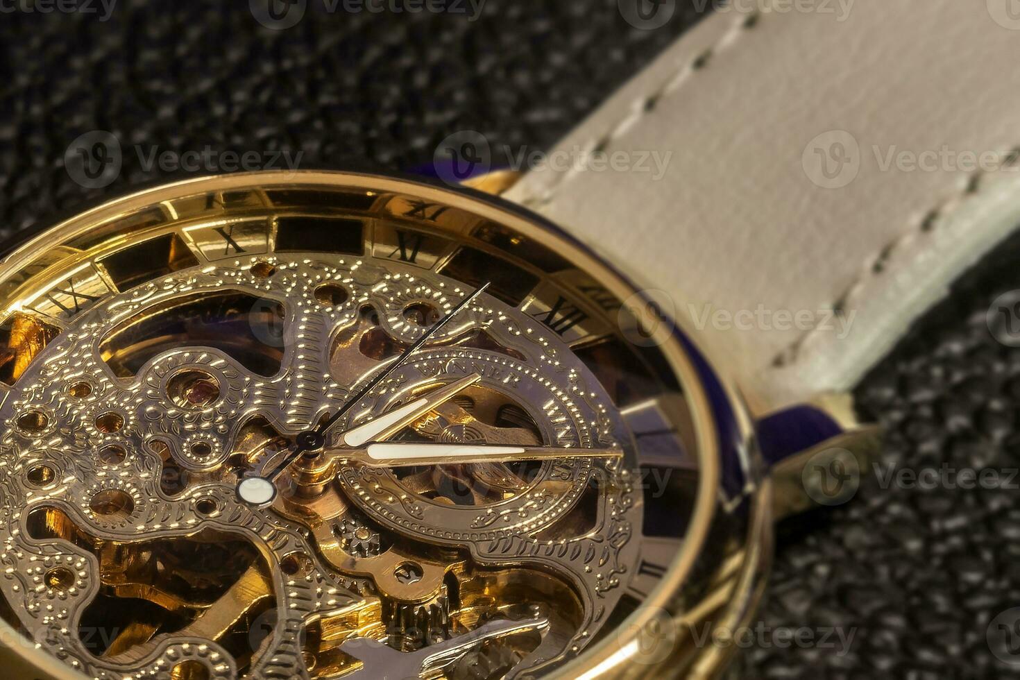 Photo of skeleton watches, mechanical watches in which all mechanisms are visible