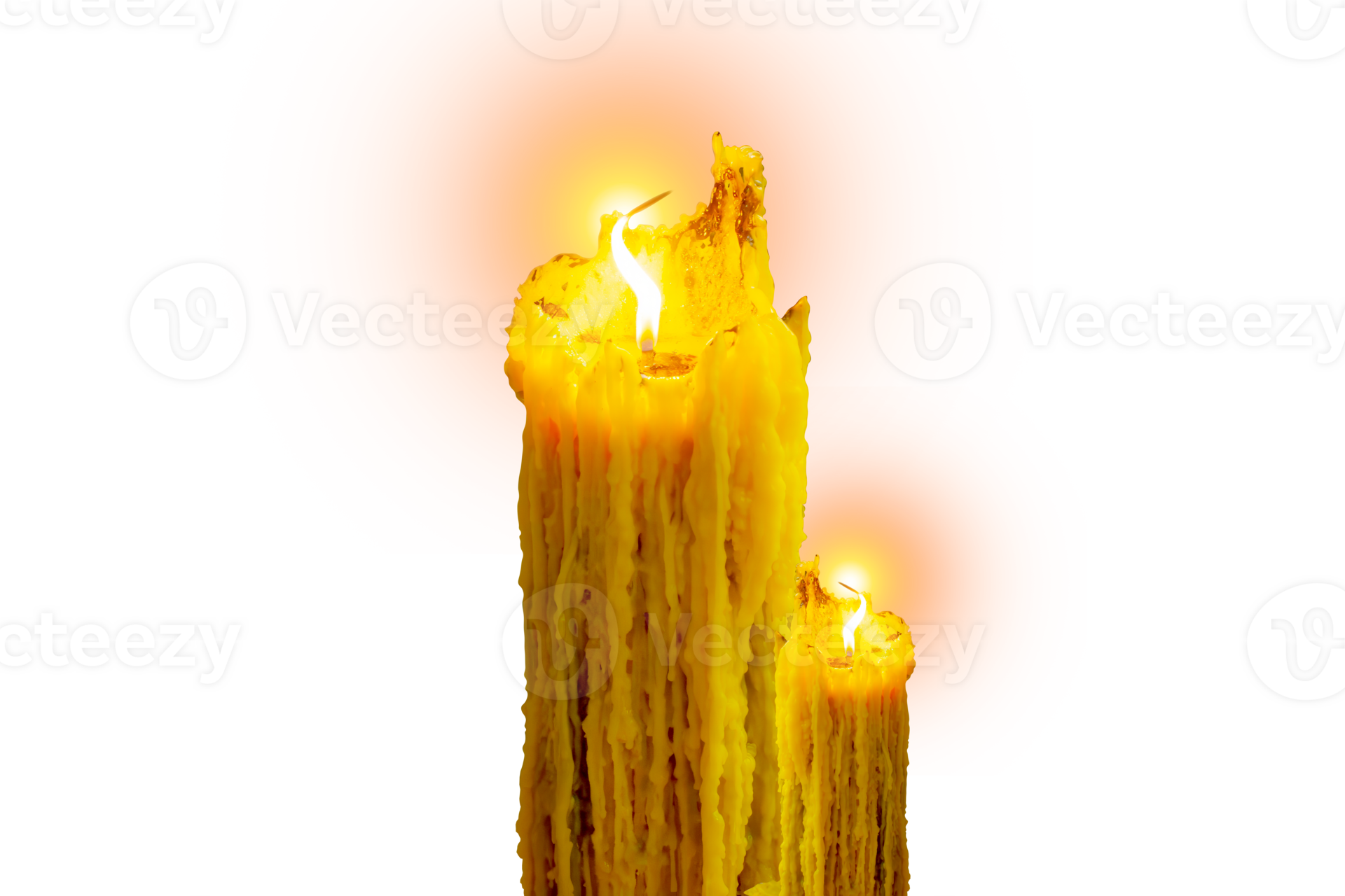 a yellow candle with a flame on it 34638086 PNG