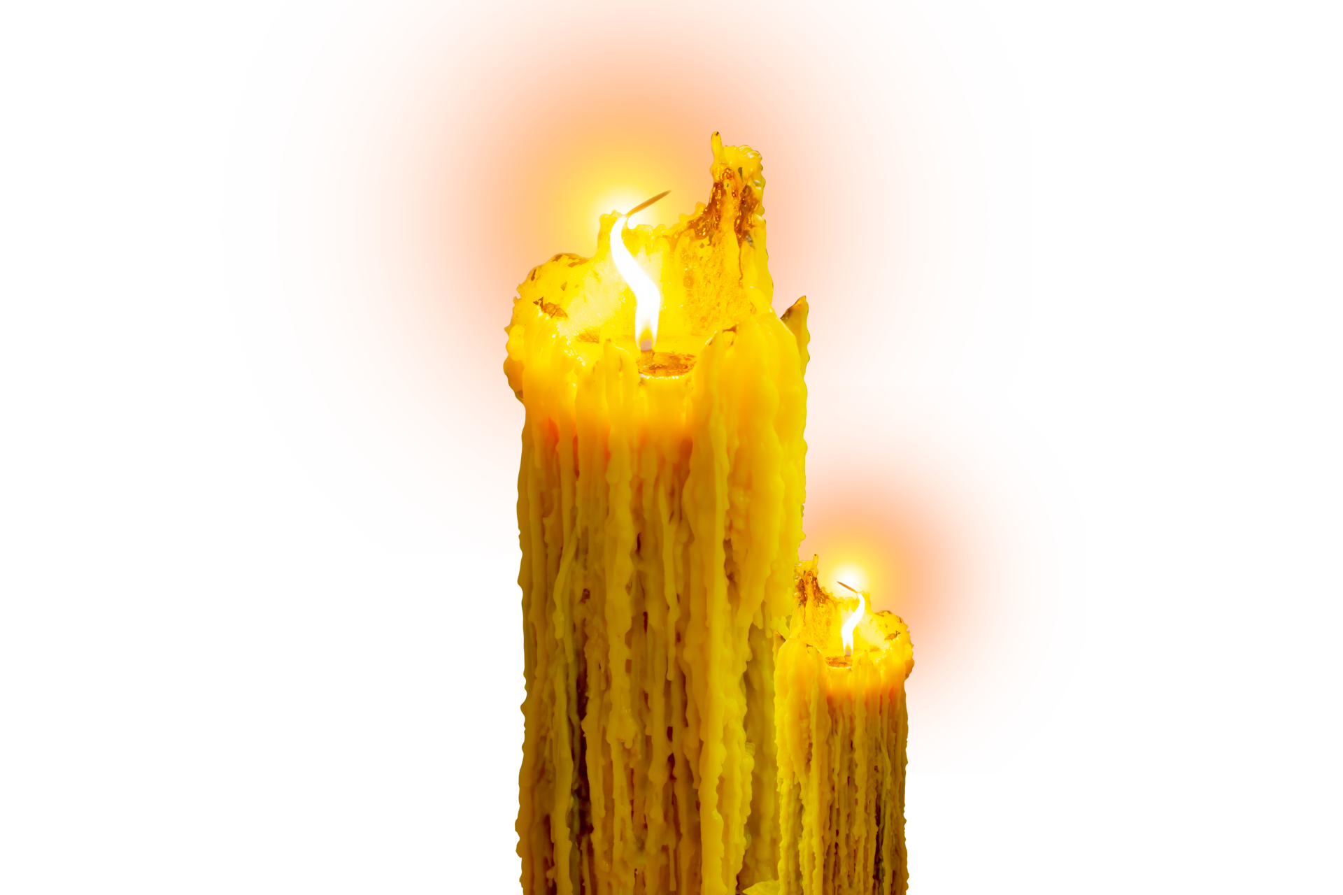 a yellow candle with a flame on it 34638086 PNG