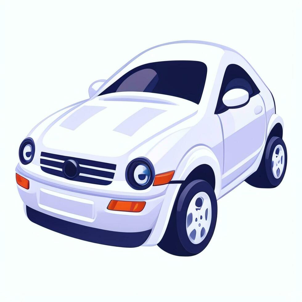 AI generated Toy Car Avatar Icon Clip Art Sticker Decoration Simple Background photo