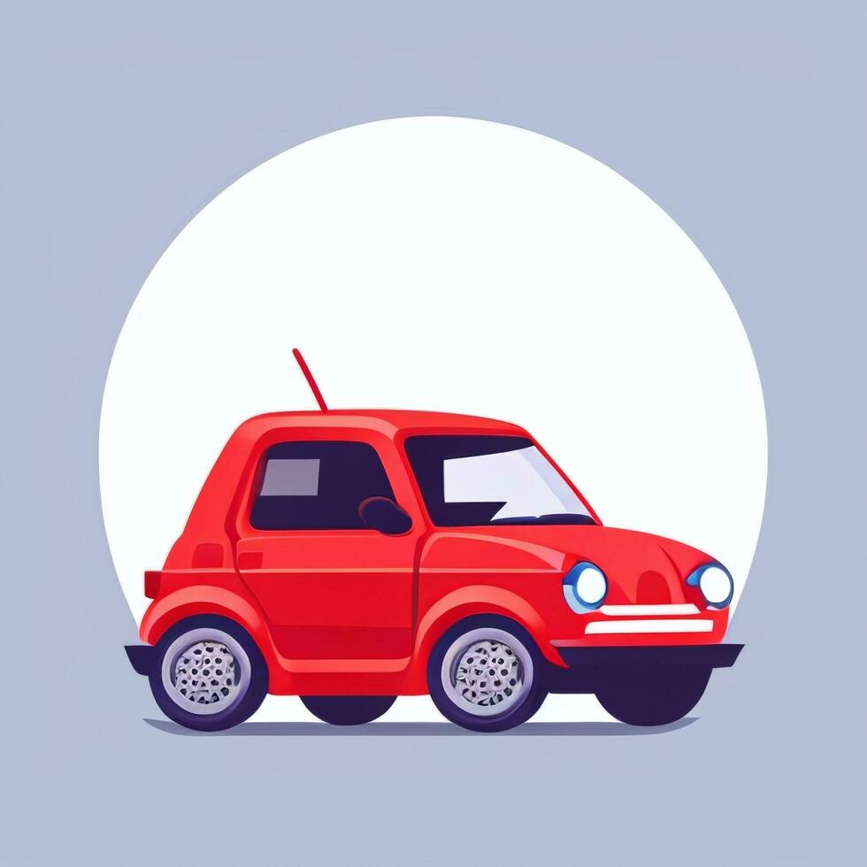 AI generated Toy Car Avatar Icon Clip Art Sticker Decoration Simple Background photo