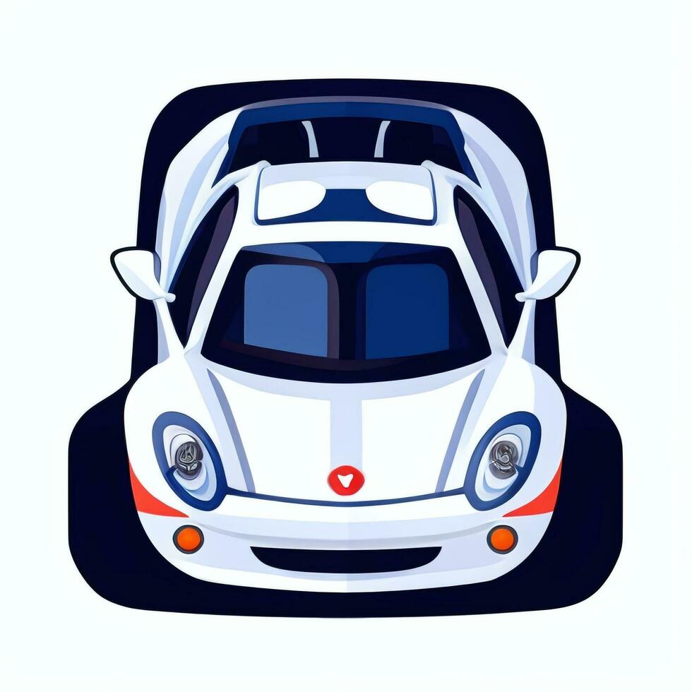 AI generated Toy Car Avatar Icon Clip Art Sticker Decoration Simple Background photo